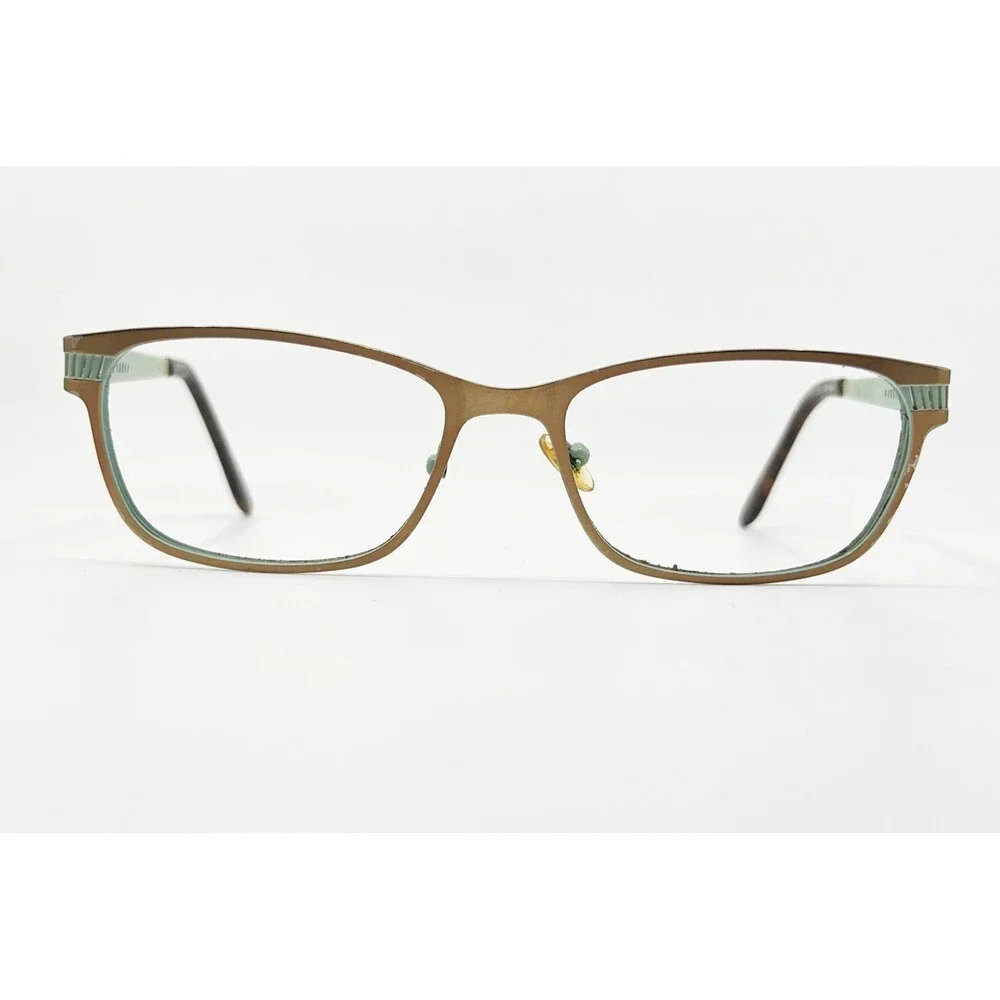 Wittnauer Eyeglasses Womens Brown Green Miranda Chocolate Mint 53-17-135