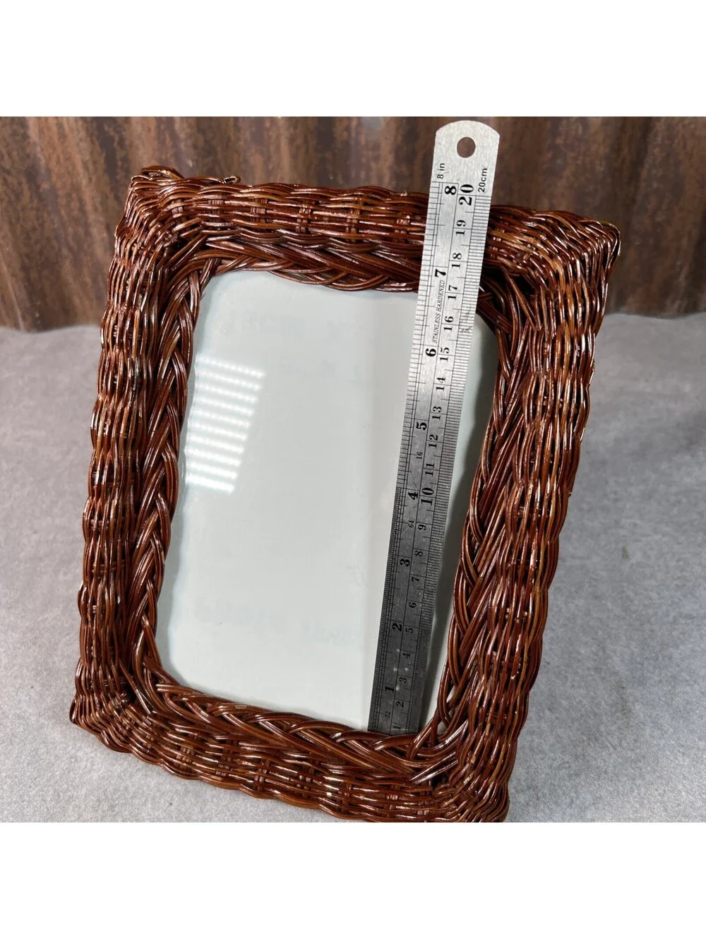 Brown Wicker photo Frame For 5 X 7 Photos - 1290-2N
