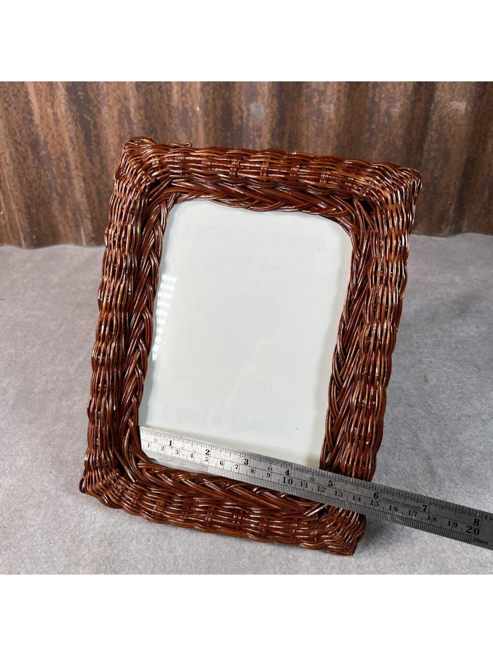 Brown Wicker photo Frame For 5 X 7 Photos - 1290-2N