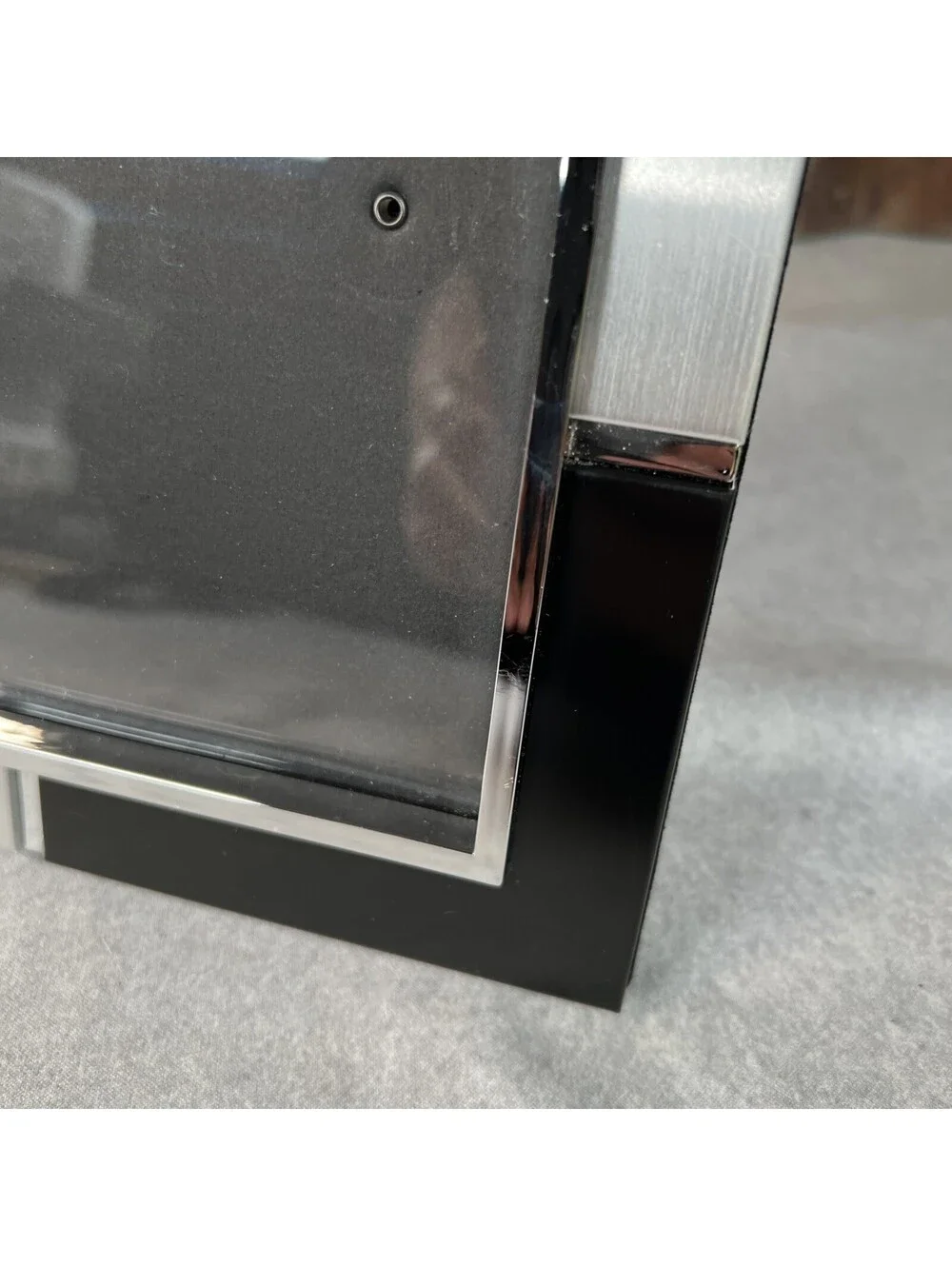Two Tone Black & Silver Photo Frame  5x7 Photos ‘80s Vibe - 1291-2N