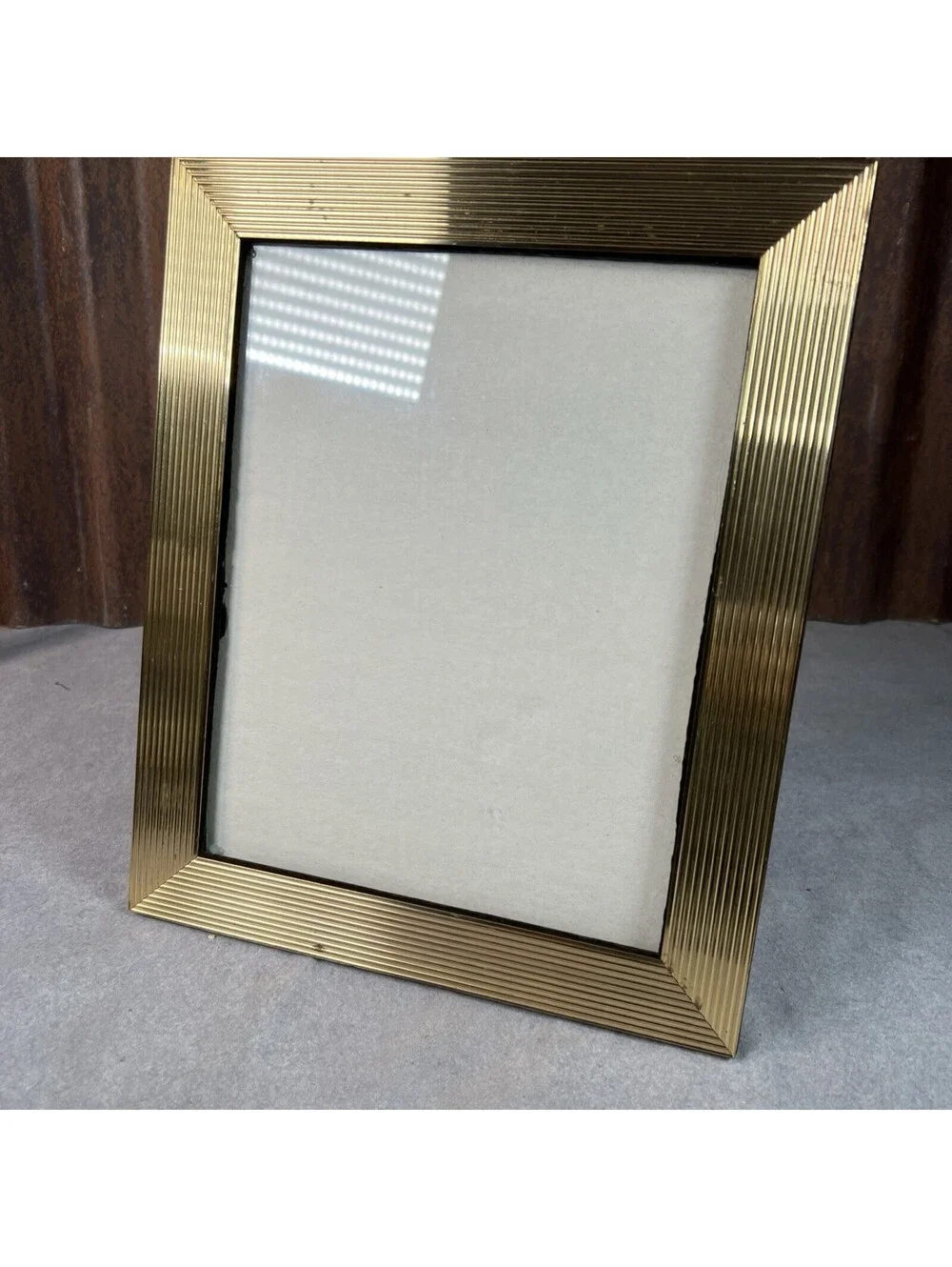 VTG Gold Tone Metal Picture Frame Vertical or Horizontal 8x10 in - 1301-2O
