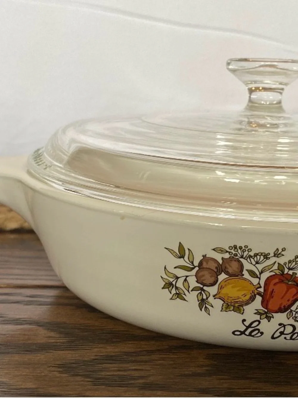 Vintage Corning Ware Spice of Life Casserole Set w/ Pyrex Glass Lids – 4 Pieces