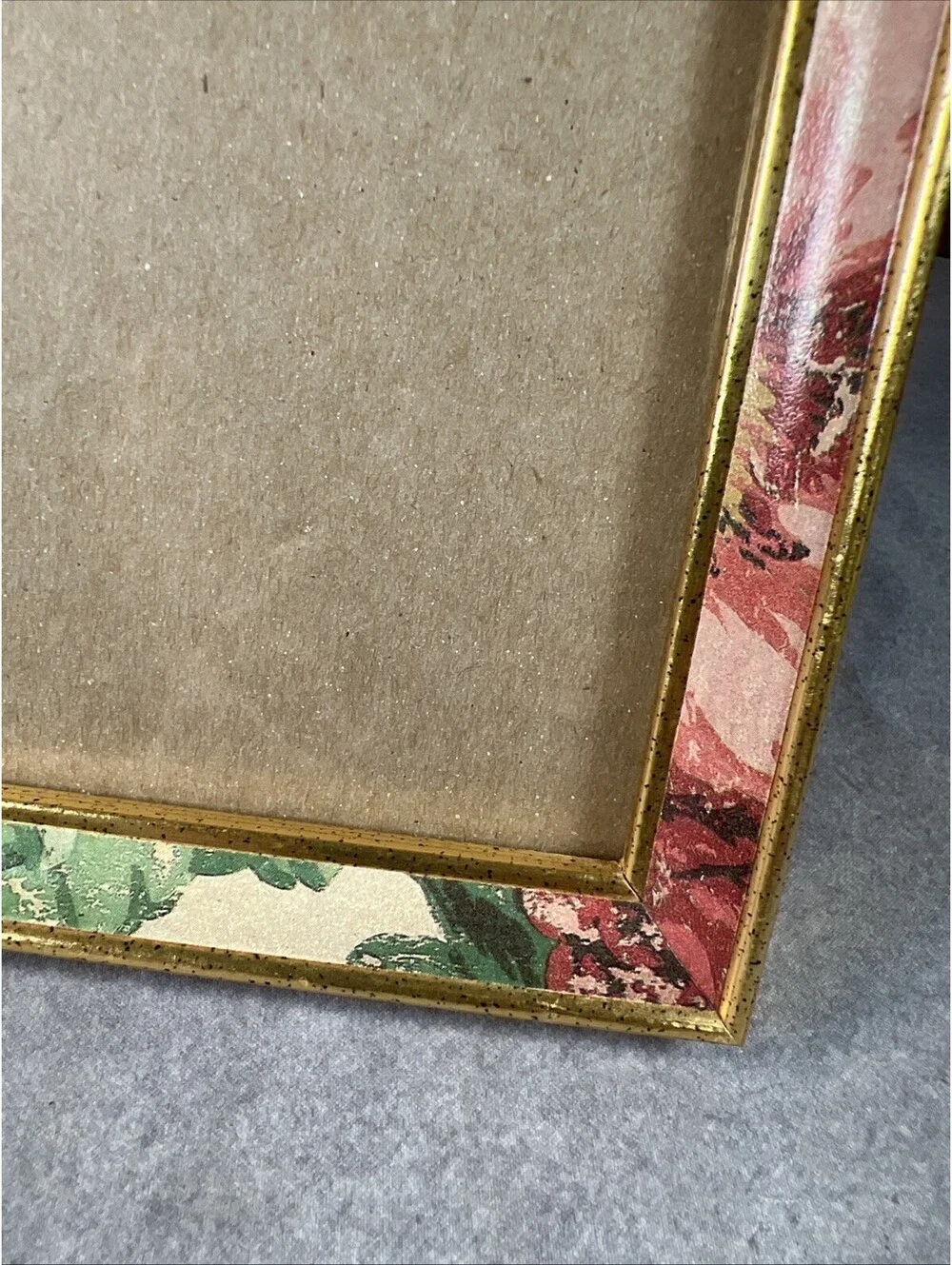 Floral Goldtone Cottagecore Frame Holds 5X7 Photo - 1298-2O