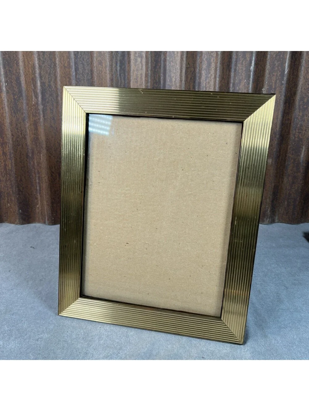 VTG Gold Tone Metal Picture Frame Vertical or Horizontal 8x10 in - 1301-2O