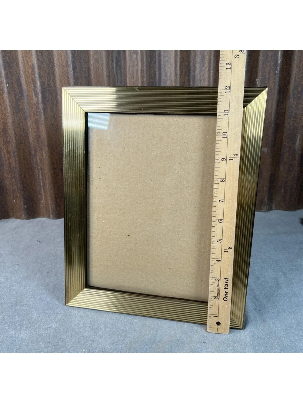 VTG Gold Tone Metal Picture Frame Vertical or Horizontal 8x10 in - 1301-2O