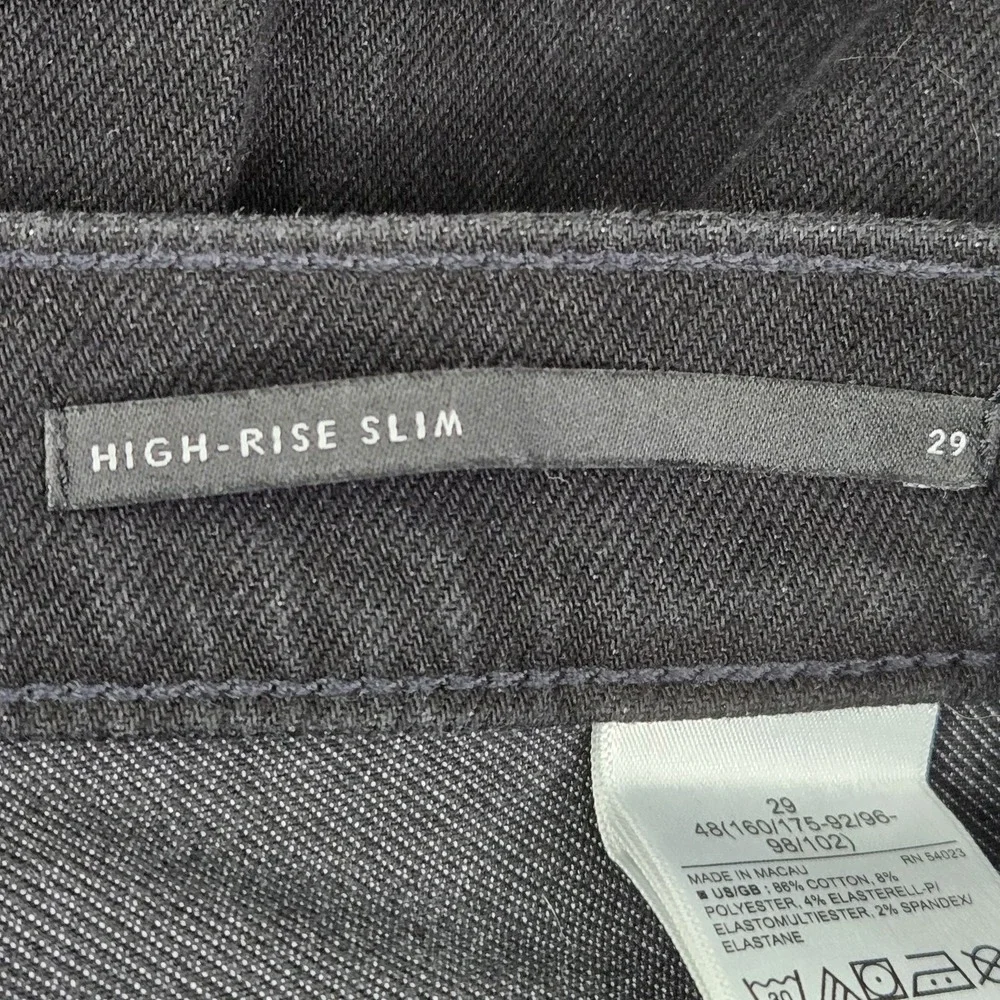 Banana Republic Men Jeans 29 Black Premium Denim High-Rise Slim NWT‎