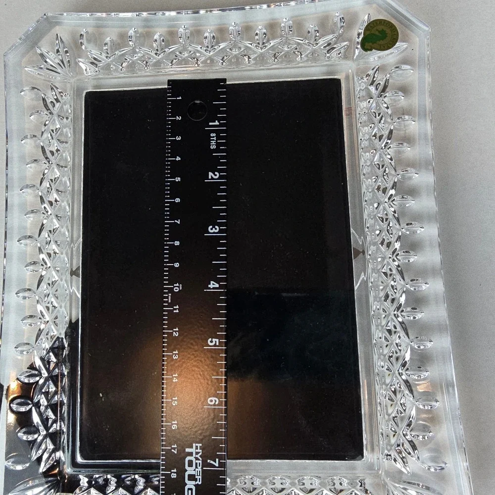 Waterford Lismore Diamond Crystal Photo Frame 5x7 Clear Freestanding Portrait