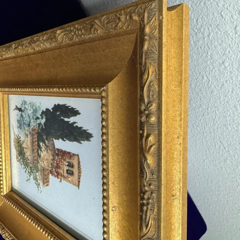 Vintage Victorian Style Gold Ornate Wooden Picture Frame 9