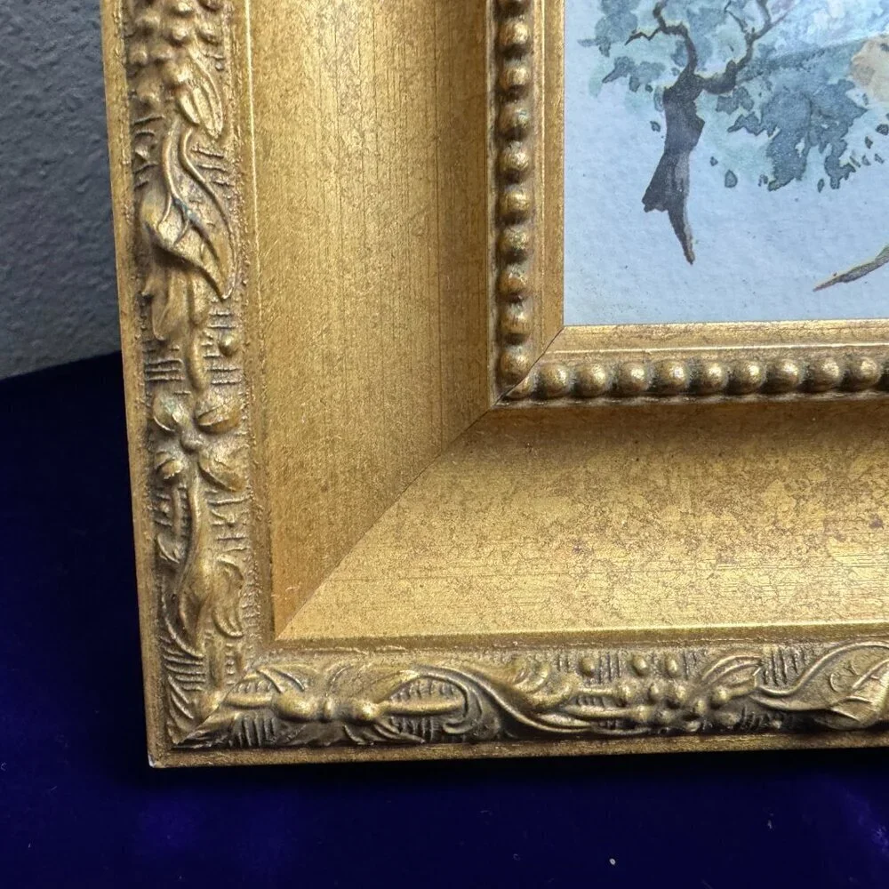 Vintage Victorian Style Gold Ornate Wooden Picture Frame 9