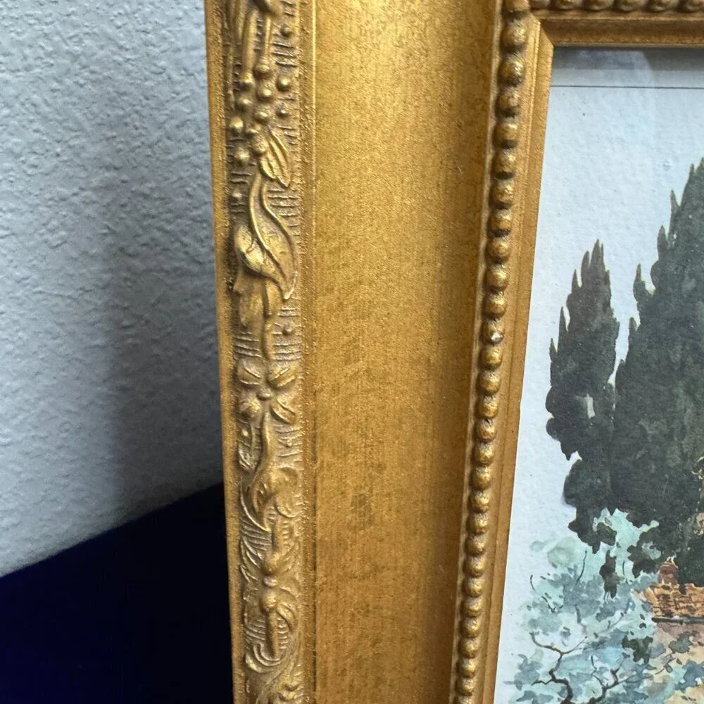Vintage Victorian Style Gold Ornate Wooden Picture Frame 9