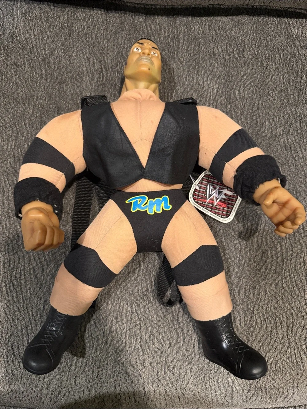 WWF Wrestling Titan Backpack Lot Of 3 Stone Cold The Undertaker The Rock WWF