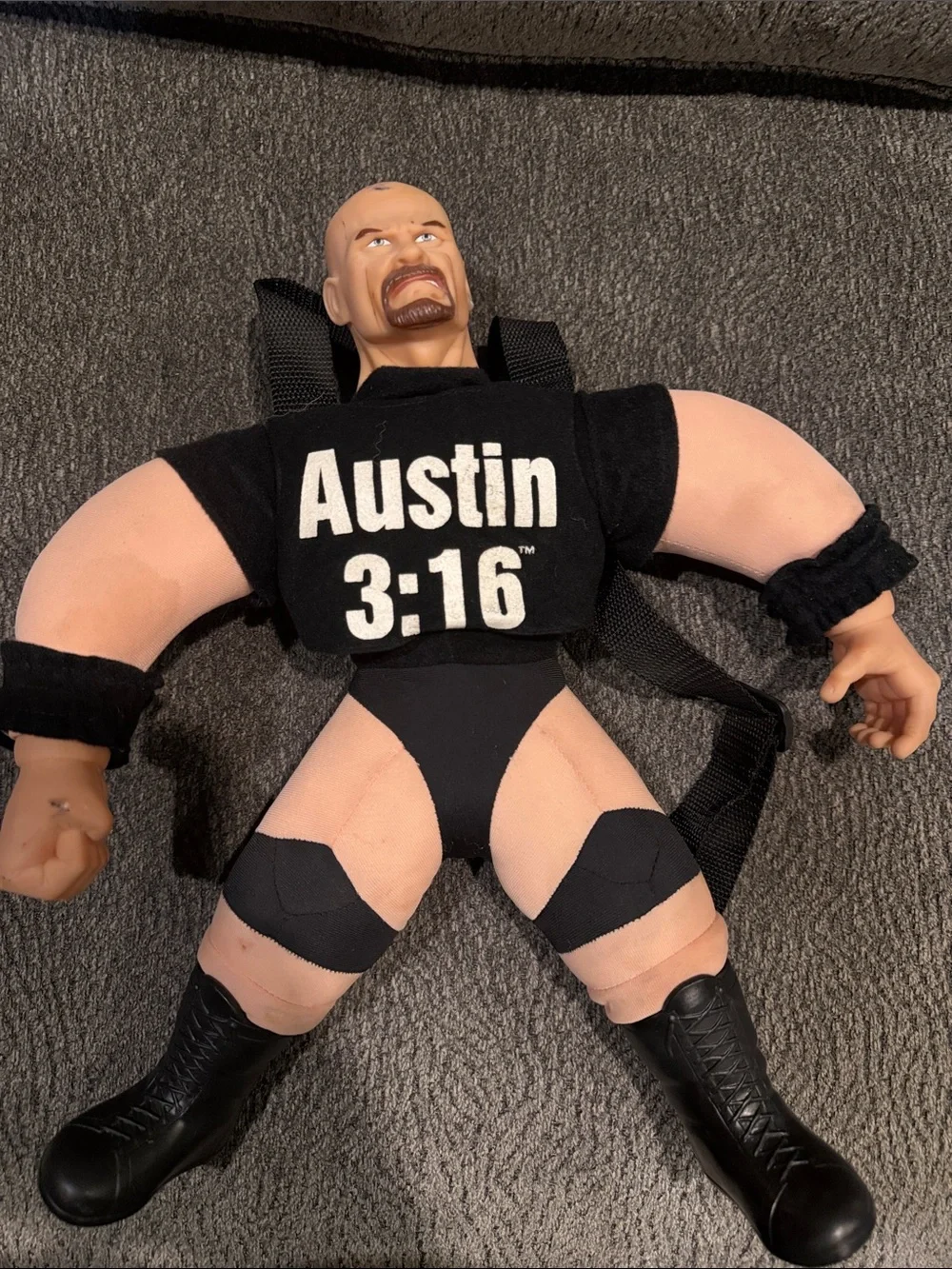 WWF Wrestling Titan Backpack Lot Of 3 Stone Cold The Undertaker The Rock WWF