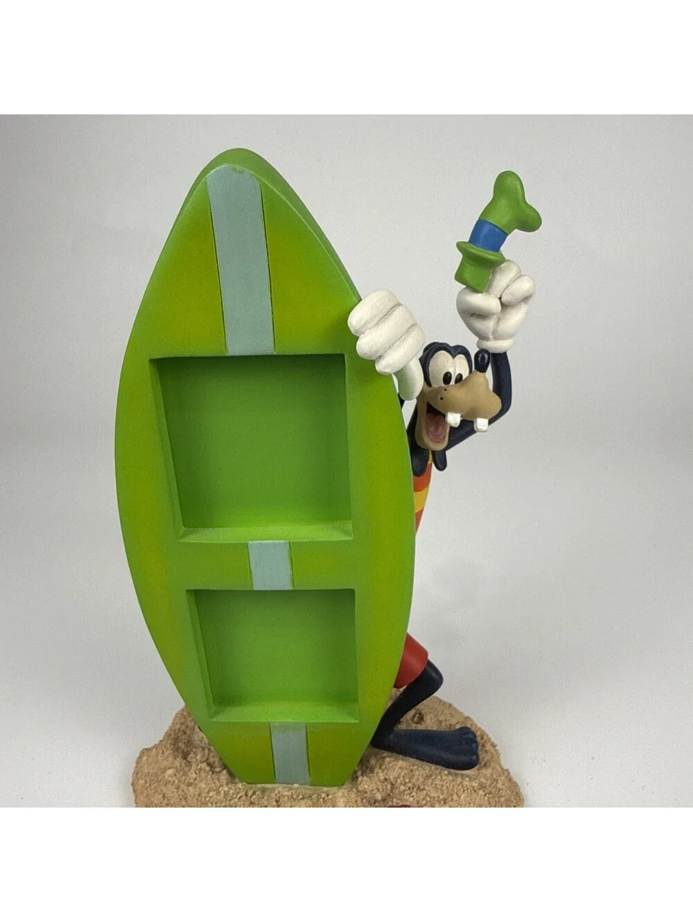 Disney Store Surfer Goofy Photo Frame 3D Figurine Surfboard Vintage Disney