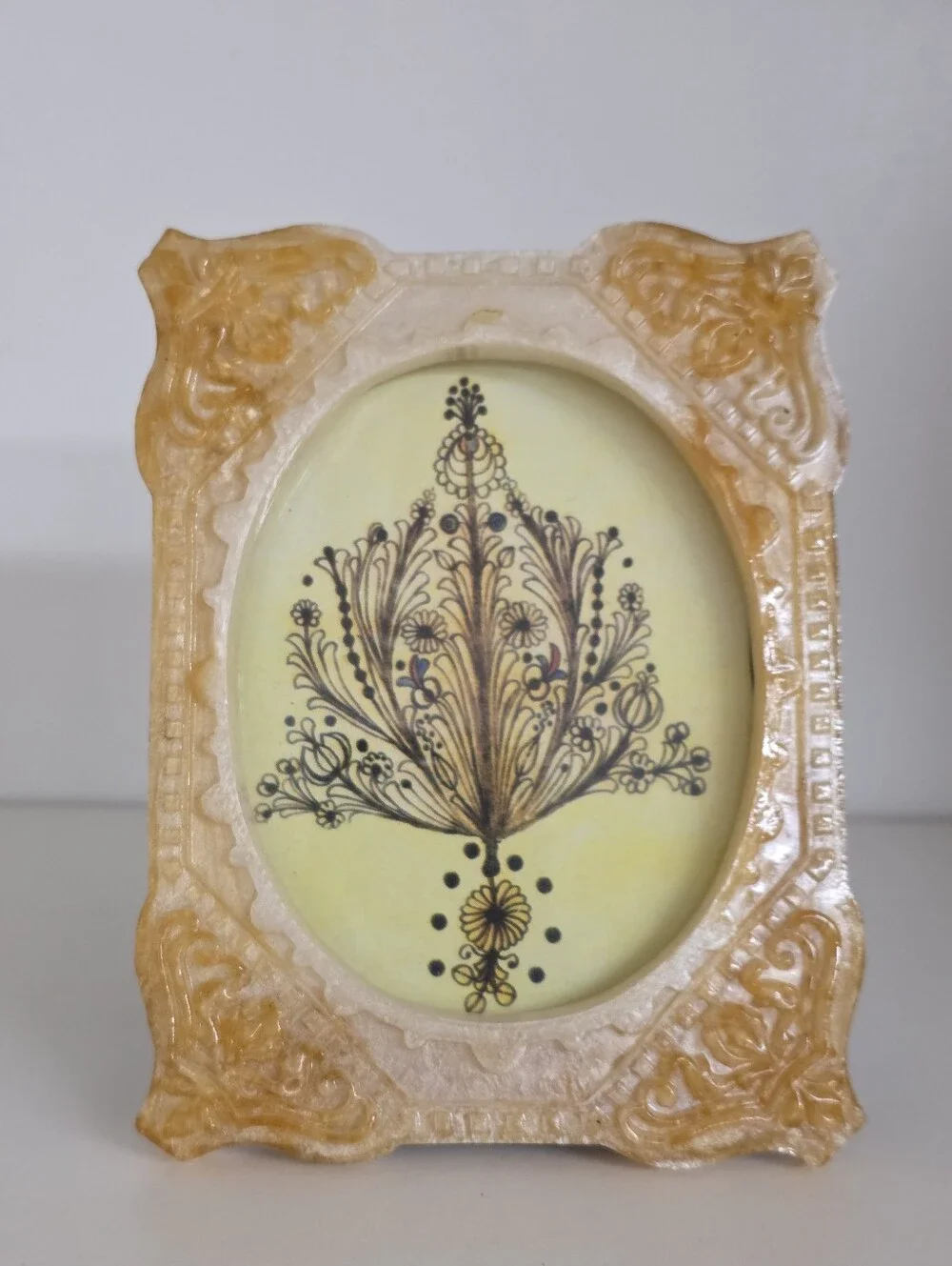 Laura Ashley Amber Floral Carved Resin Frame