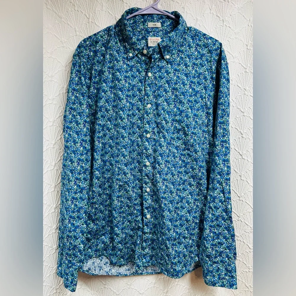 Men’s Large J. Crew Multicolor Floral Button-Up Shirt