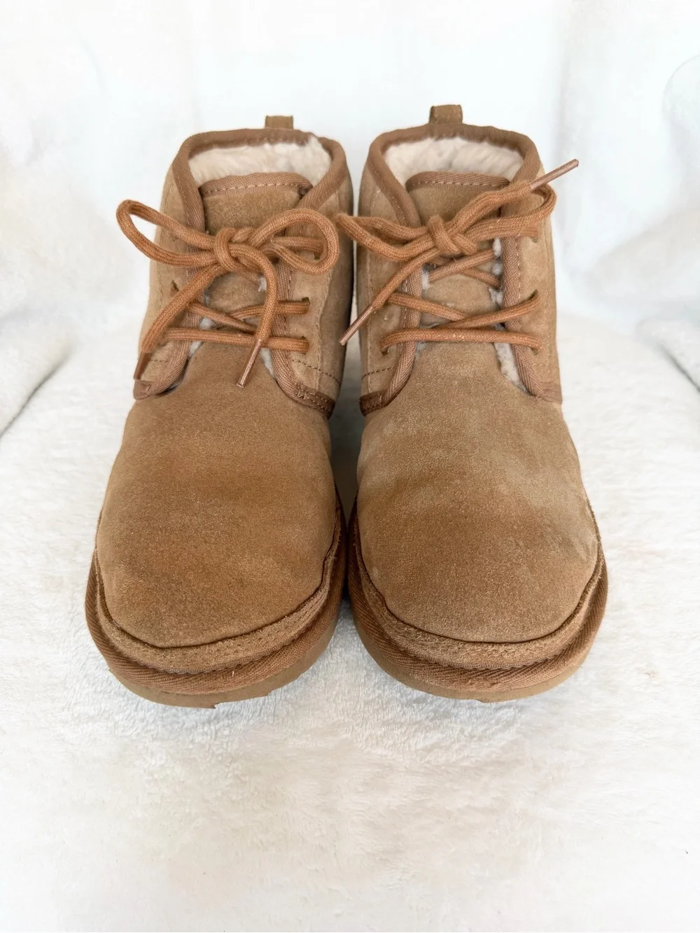 UGG Winter Snow Boots Youth 6 Neumel II Amber Brown Suede Sheepskin 1017320K