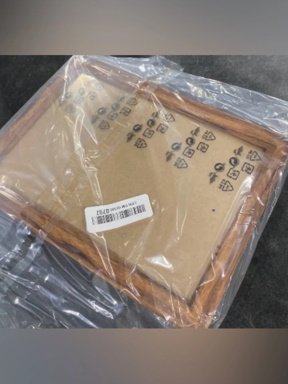 Solid Wood Picture Frame HD Plexiglass 7x10” BROWN Tabletop or Wall Mount