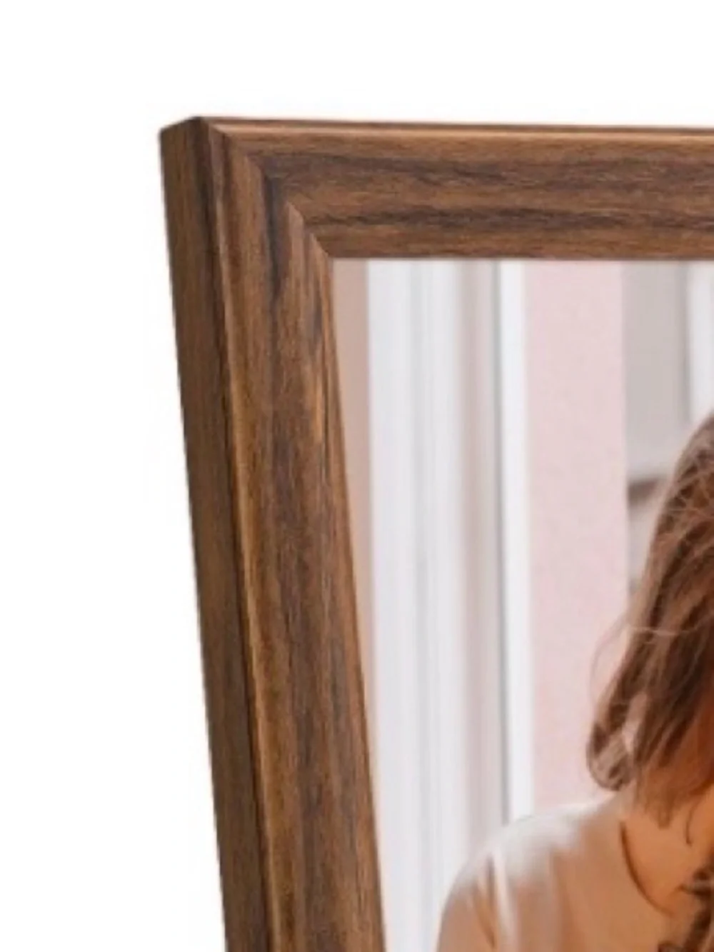 Solid Wood Picture Frame HD Plexiglass 7x10” BROWN Tabletop or Wall Mount
