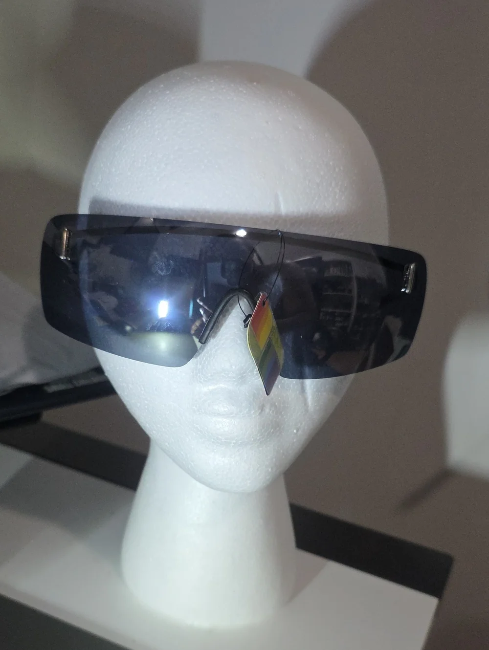 Black Shield Visor Polarized Sunglasses