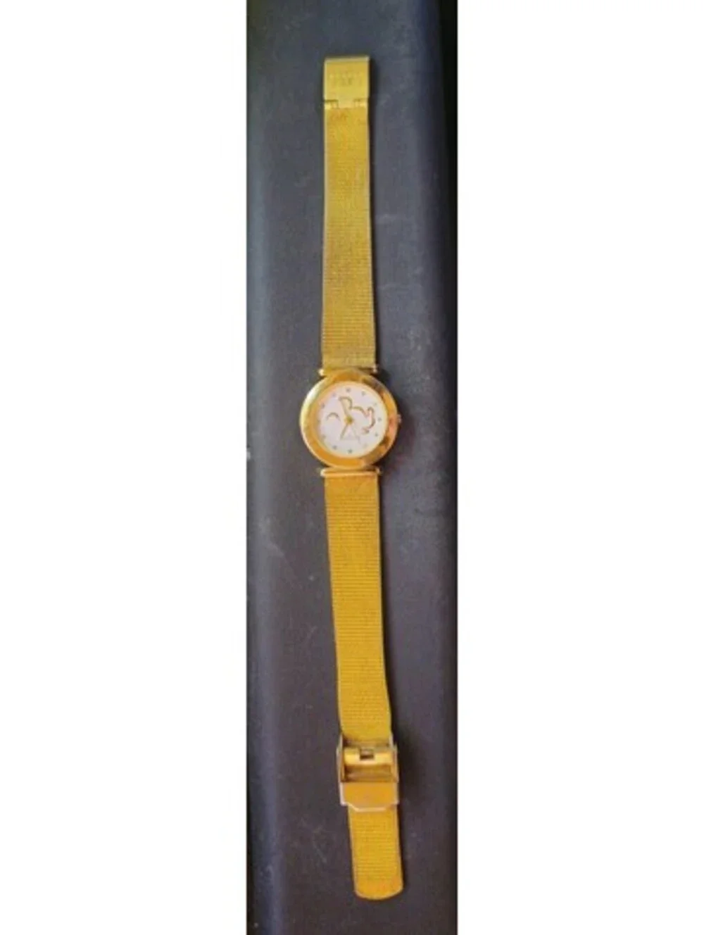 Skagen Disney Steel Women’s Watch Slim Mesh Band Gold Tone Keeps Time New Batt.