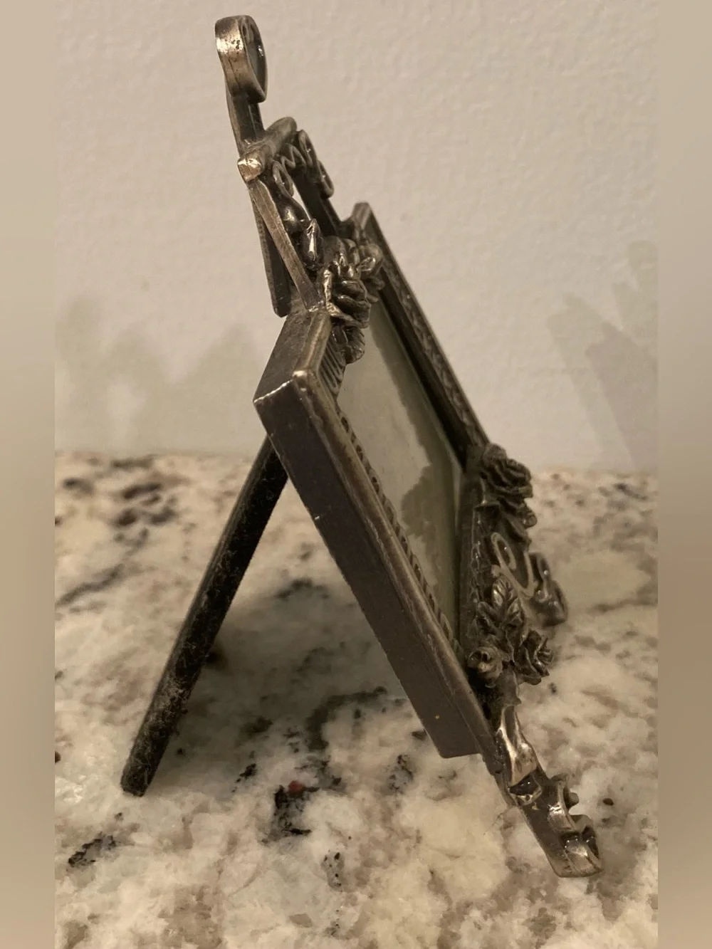 Vintage Easel Pewter Photo Frame