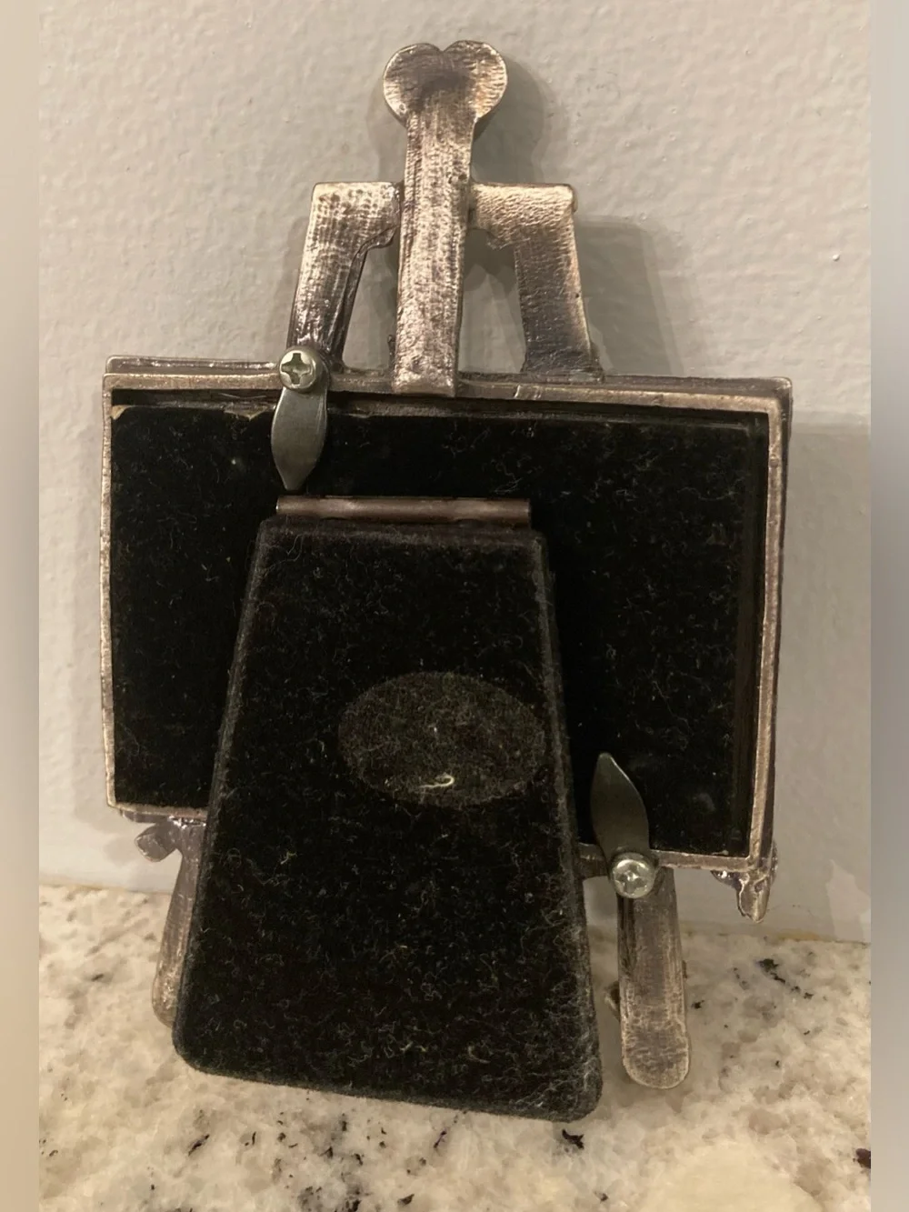 Vintage Easel Pewter Photo Frame