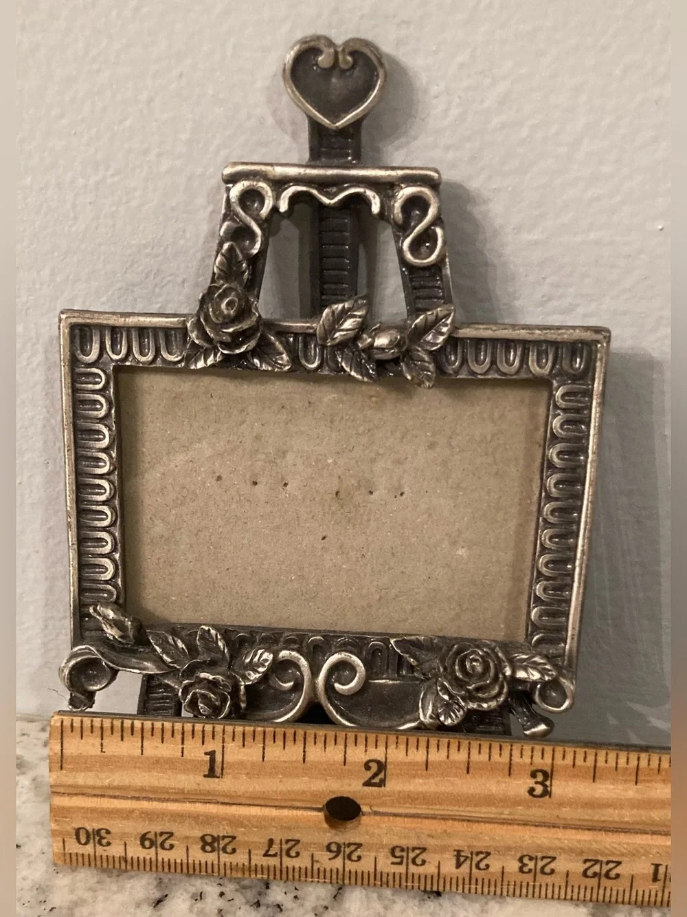 Vintage Easel Pewter Photo Frame