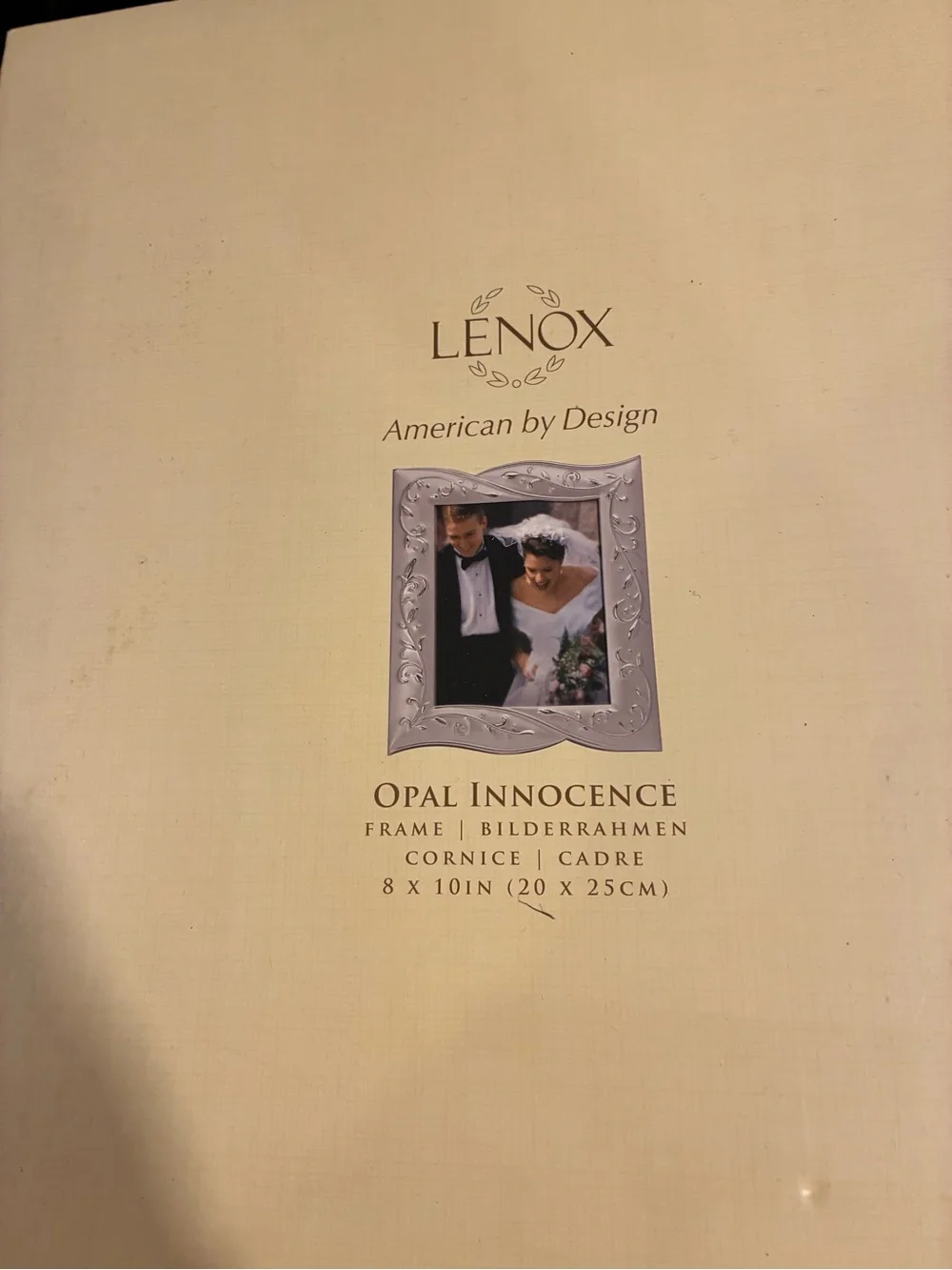 Lenox Opal Innocence Silver Tone Embossed Photo Frame