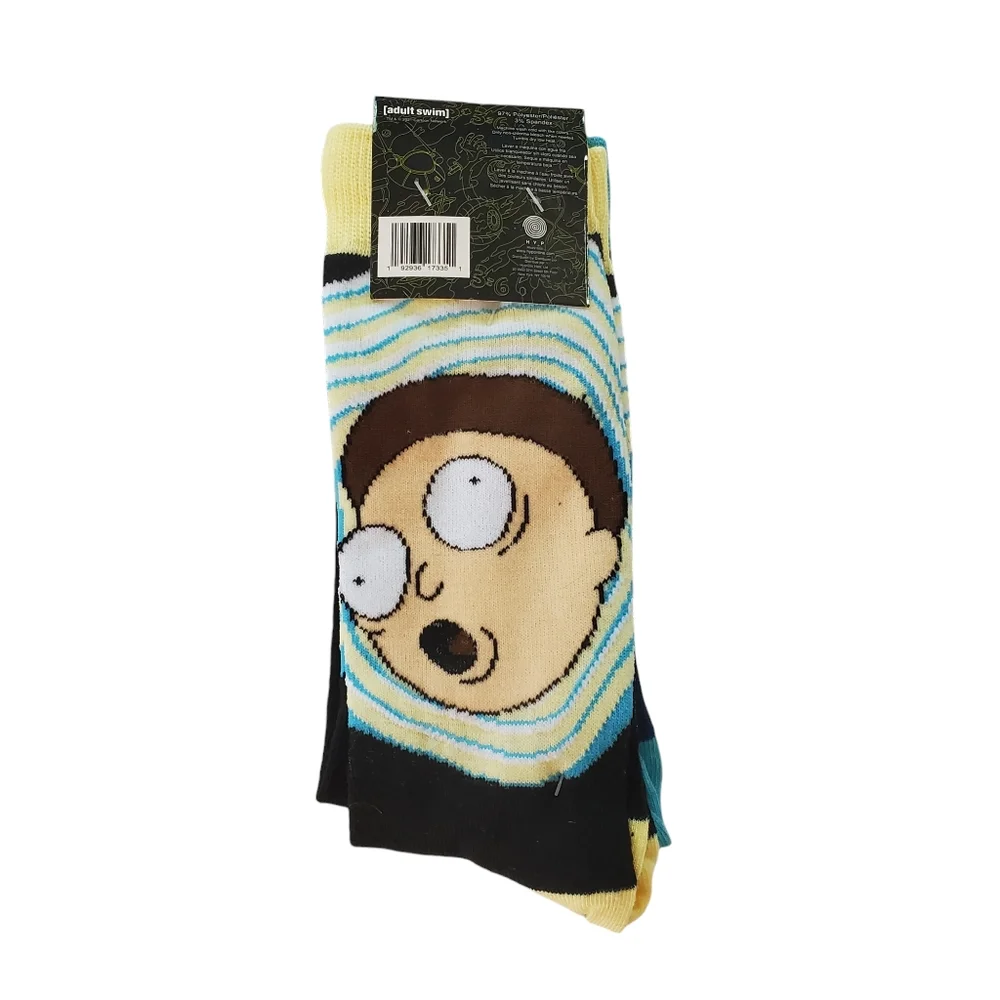 Rick‎ & Morty Crew Socks 2 Pairs New Adult Swim
