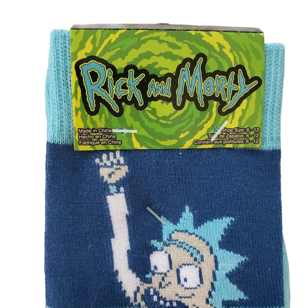 Rick‎ & Morty Crew Socks 2 Pairs New Adult Swim