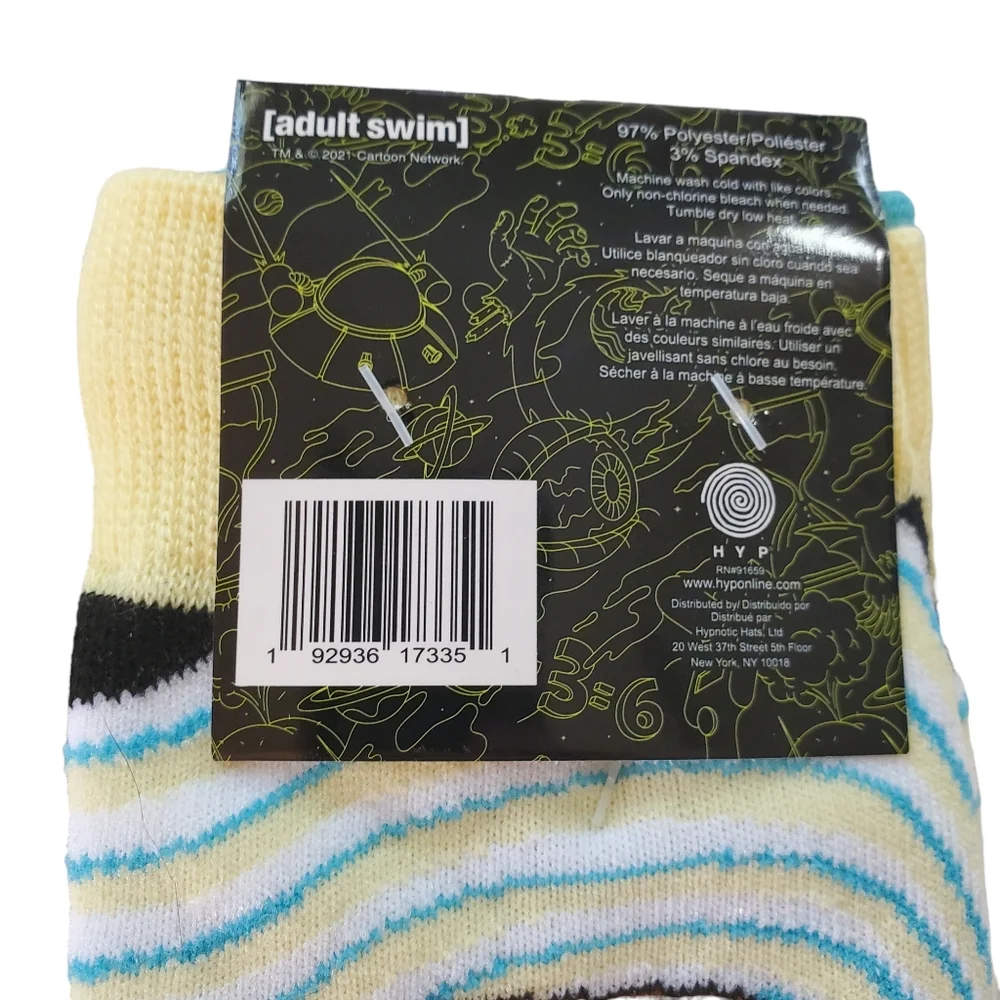 Rick‎ & Morty Crew Socks 2 Pairs New Adult Swim
