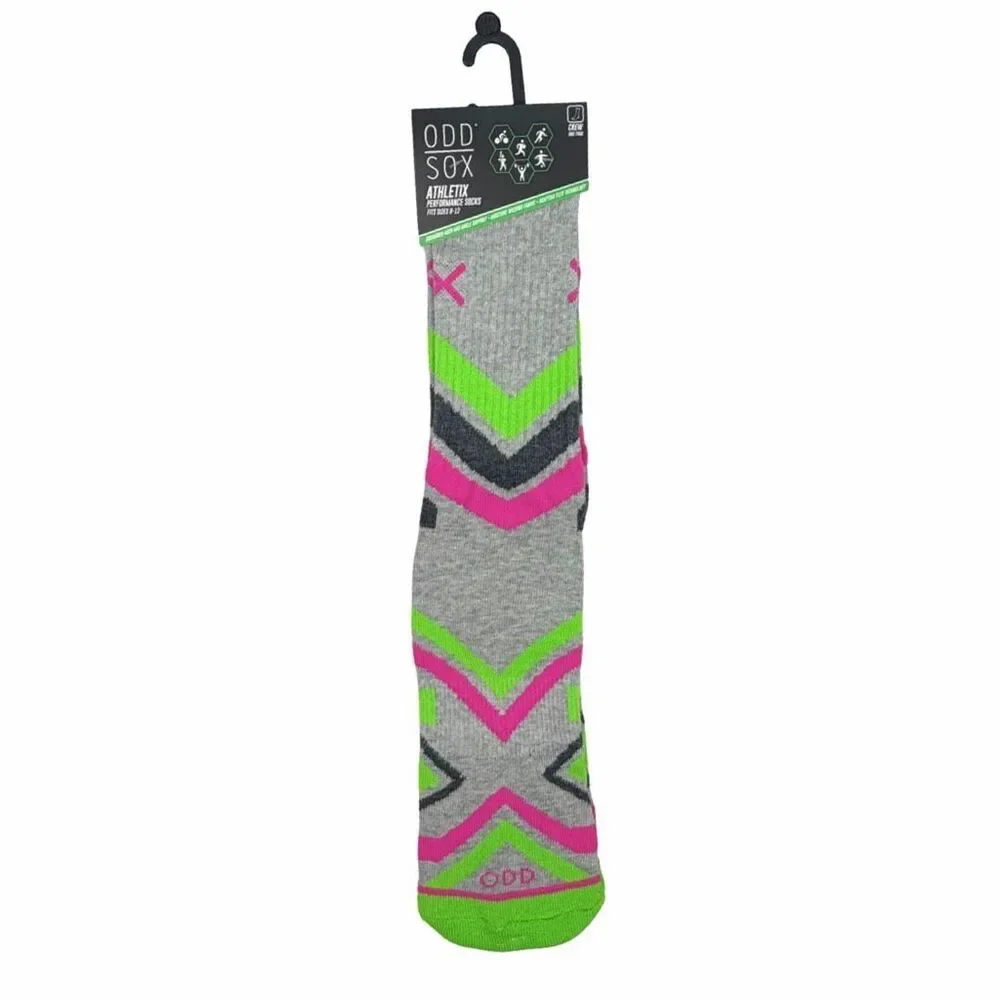 Odd Sox Athletix Performance Crew Socks - Sizes 8-12