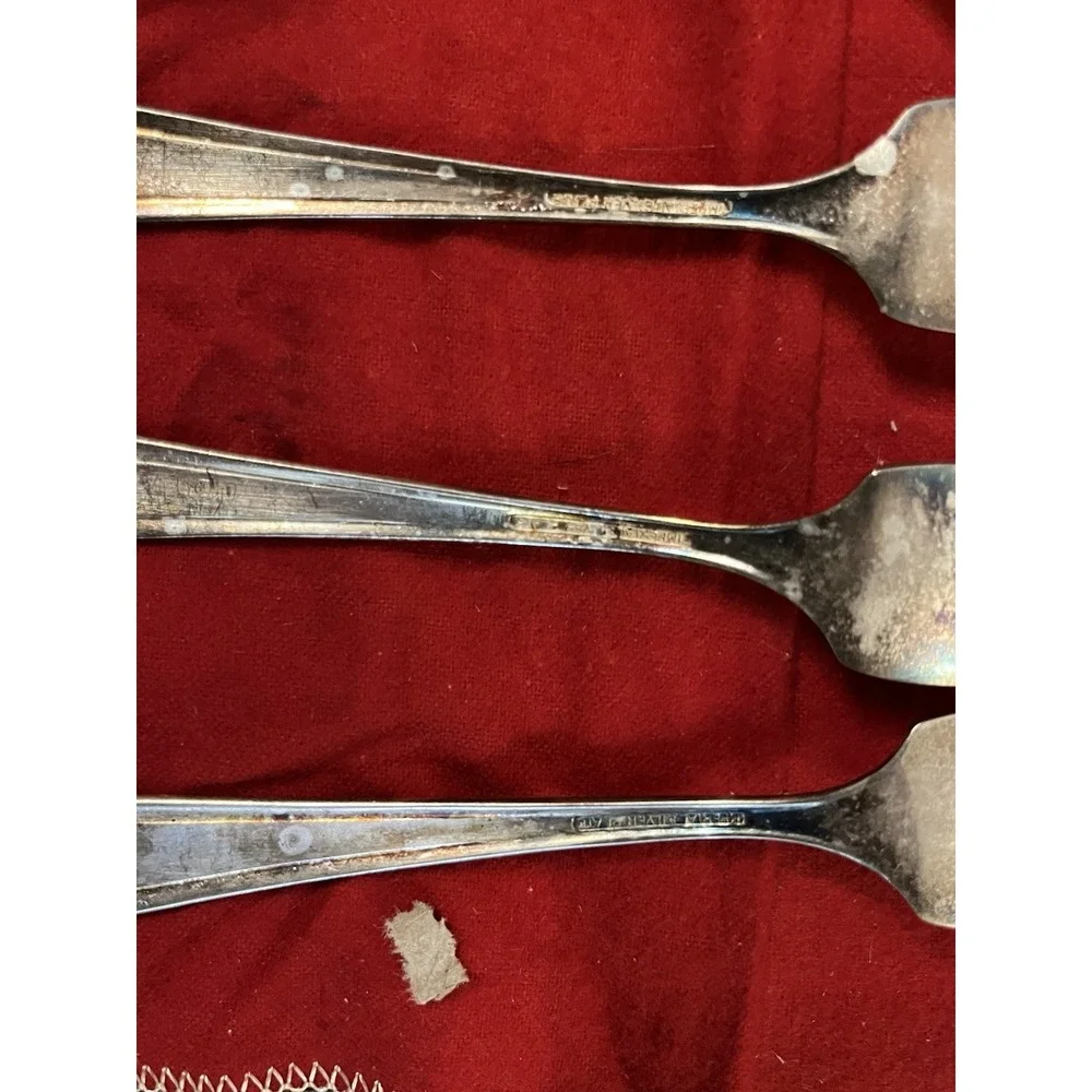Antique Vintage Silverplate Flatware 16 Lot Oneida Rogers 1800s 1900s With Case