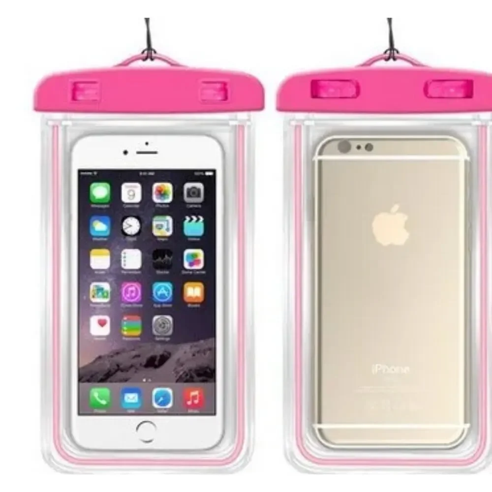 Mobile Phone Dry Bag Touch Screen Pouch, Transparent Floating Waterproof ~Pink