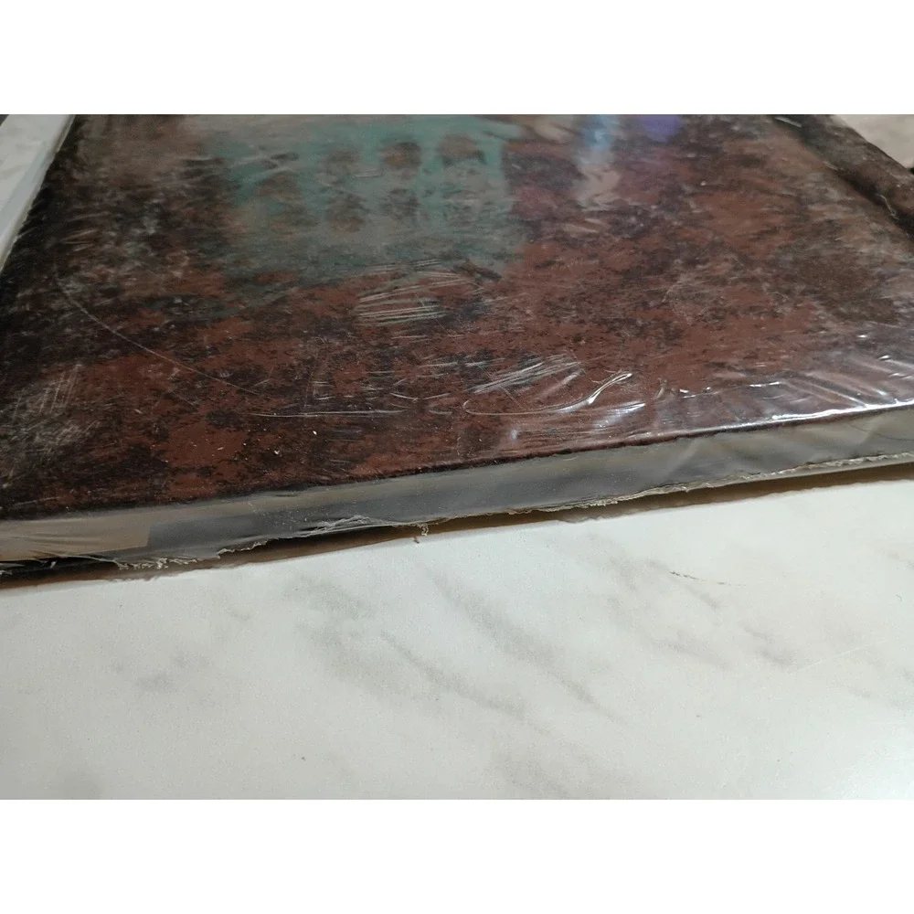 Vintage Magic Magnetic Photo Album Brown Marbled Padded Cover 10 Sheets 20 Pages