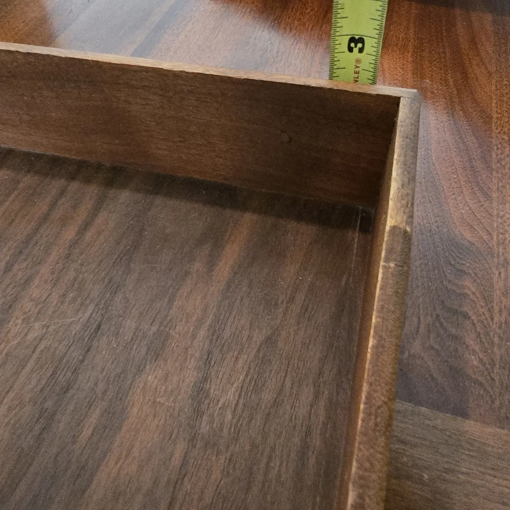 Vintage‎ Wood Desk Letter Wooden Tray With Dovetail Corners
