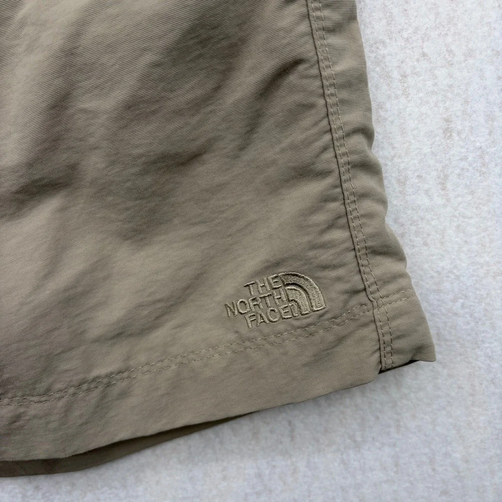 The North Face Mens Paramount Peak Hiking Shorts Tan Khaki Nylon Size 38