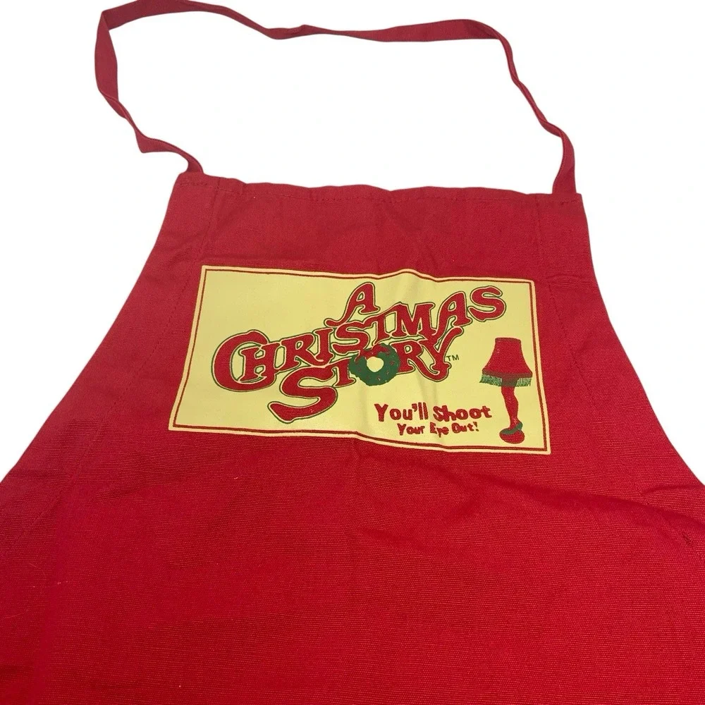 A Christmas Story Red Kitchen Apron w/‎ Pockets 