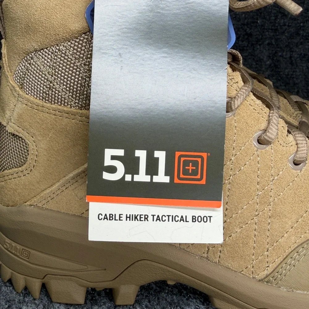 5.11 Tactical Cable Hiker Boots Mens 7.5 Coyote Tan Suede Athletic Outdoor Trail