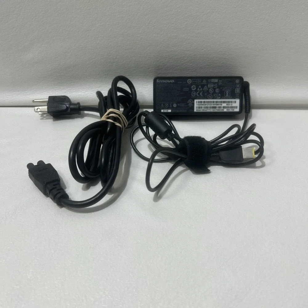 Genuine‎ Lenovo 65W 20V 3.25A ADLX65NCC3A YELLOW Flat TIP - Charger / AC Adapter