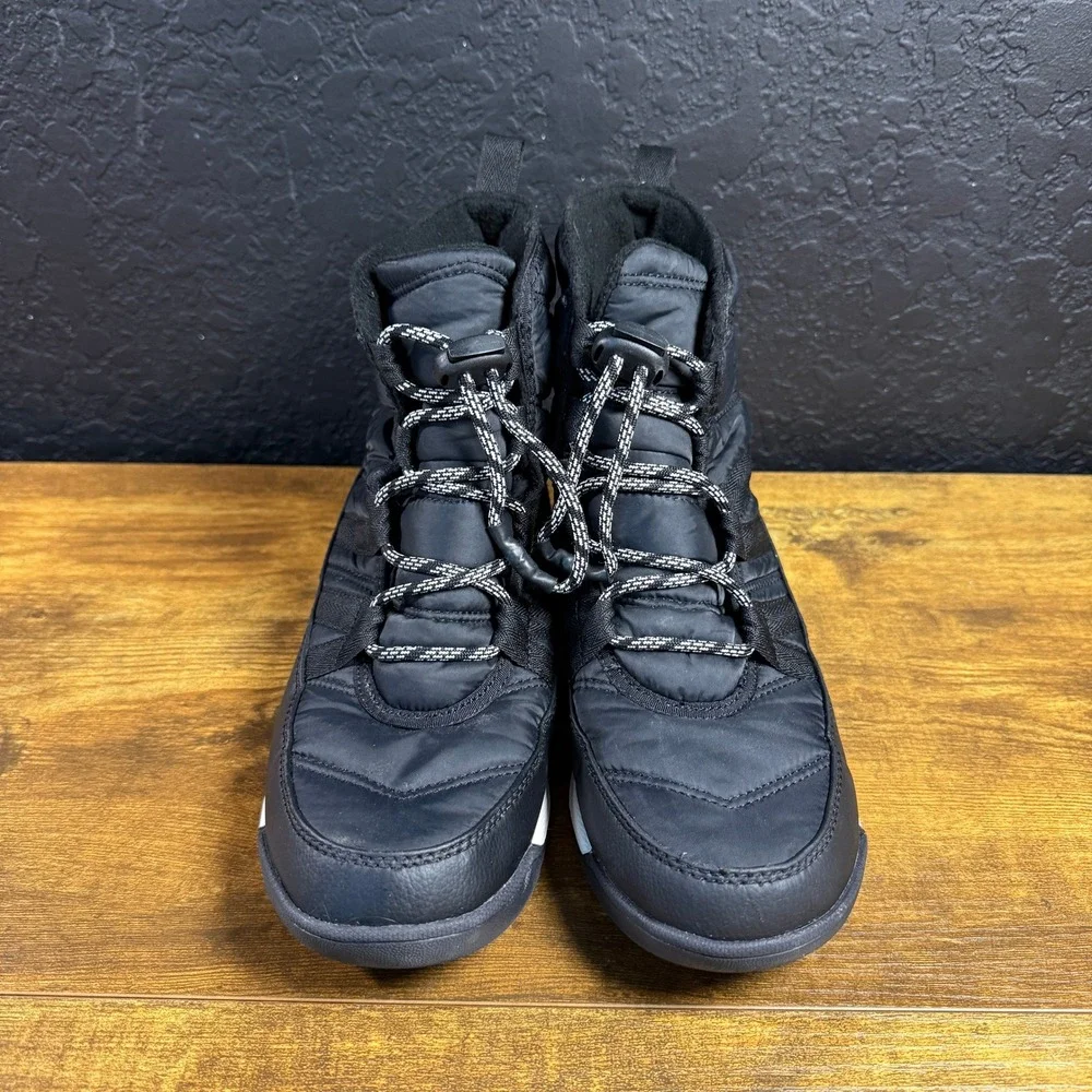 Sorel Whitney II Short Lace NY5173-010 Black Nylon Waterproof Snow Boot Kids 5