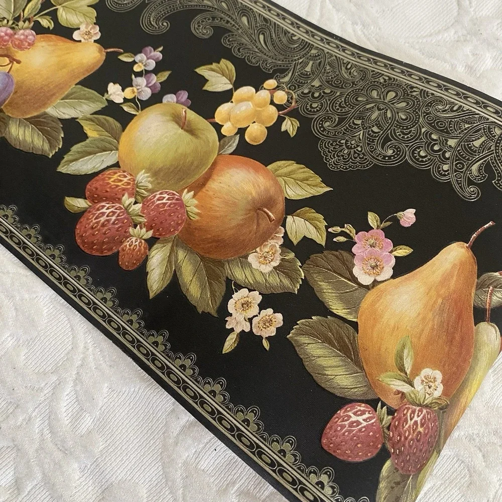 Lot 2 Brewster Fruit Wallpaper Border  Pear Strawberry French Country‎ B6627L