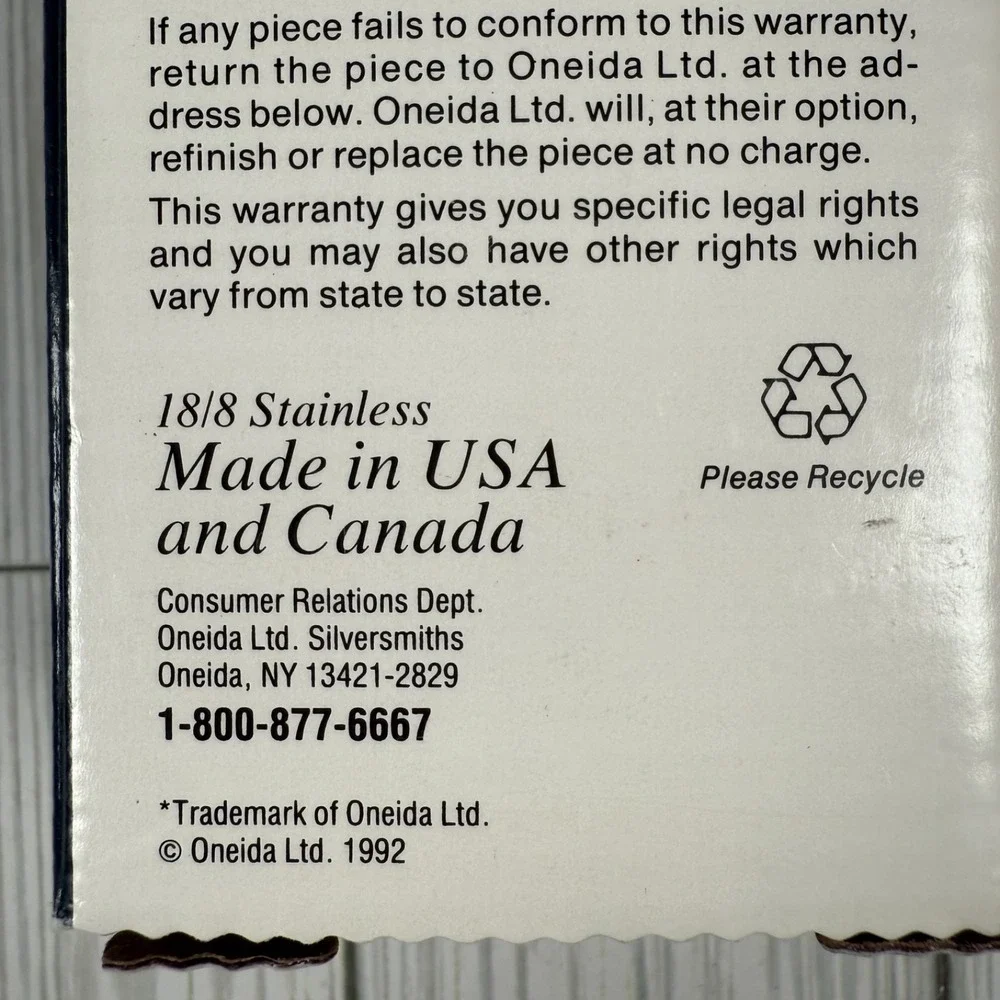 Oneida vintage 1992