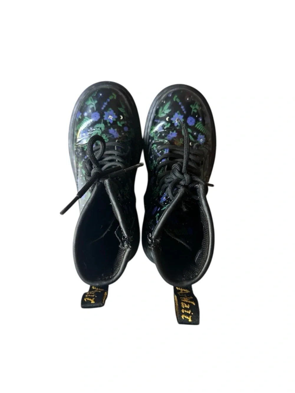 Dr. Martens Junior 1460 Mystic Floral Patent Boots Size‎ 13