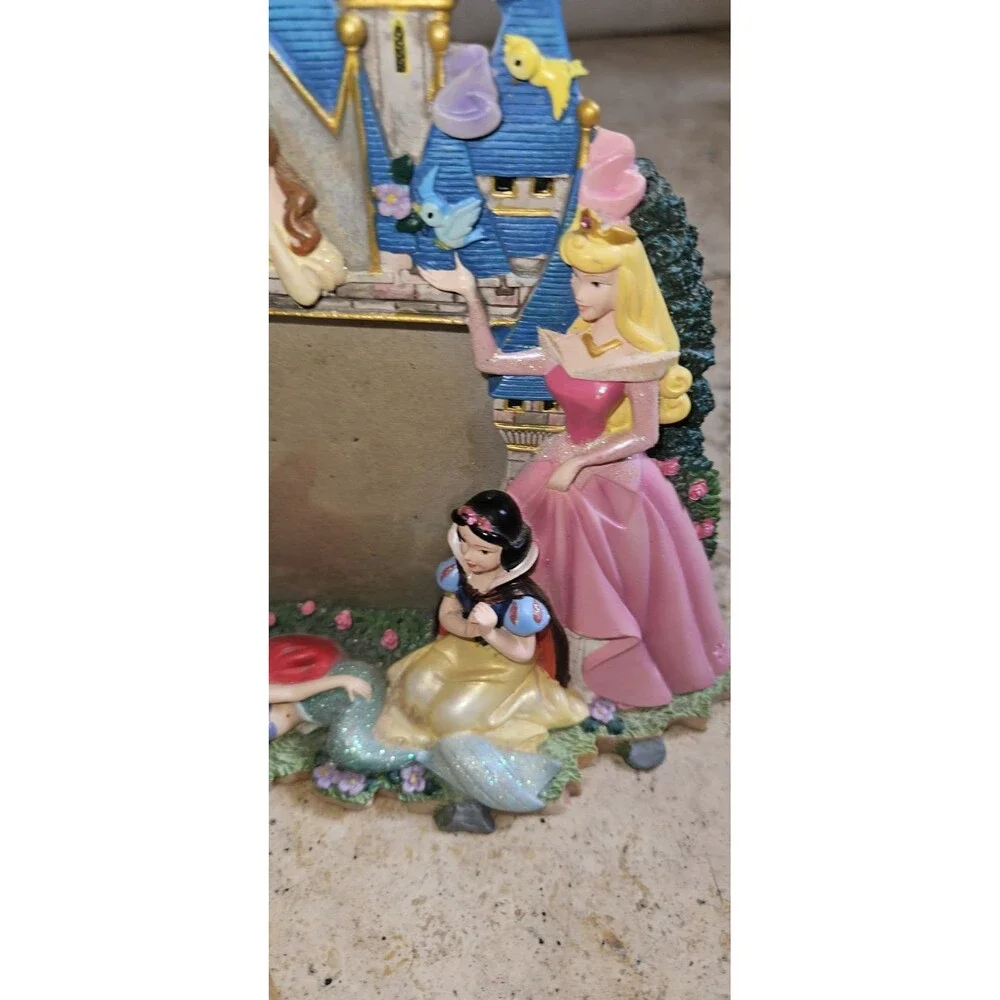 Disney Parks Authentic Princess Castle Photo Picture Frame 3D Fully Sculpted