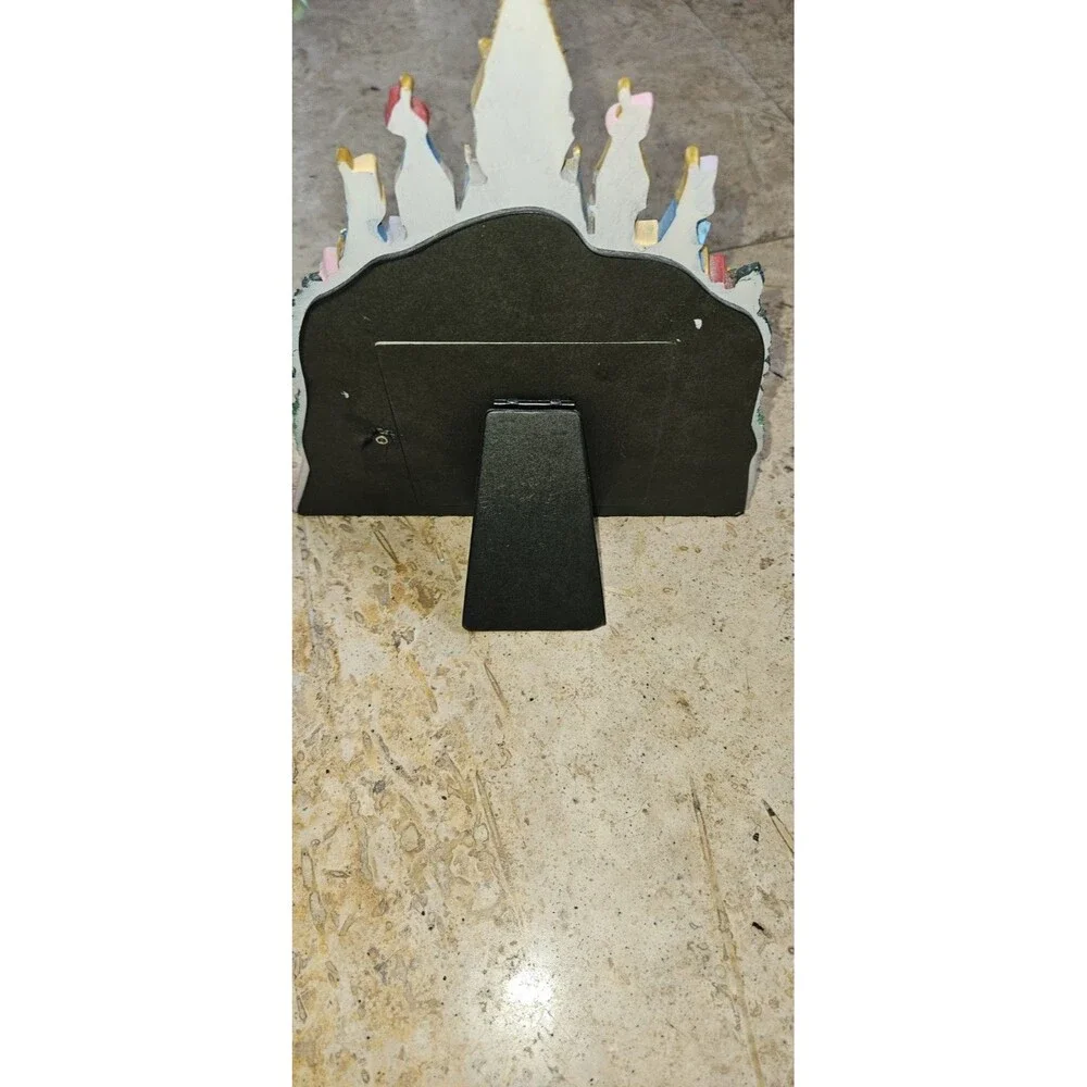 Disney Parks Authentic Princess Castle Photo Picture Frame 3D Fully Sculpted