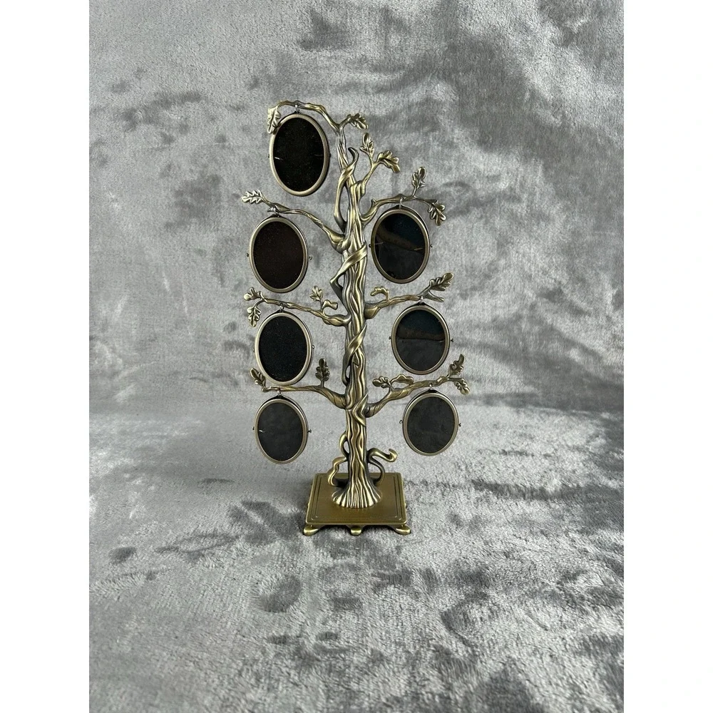 Burnes Of Boston Vintage Brass Family Tree Photo Frame‎ Oval Shaped Frames
