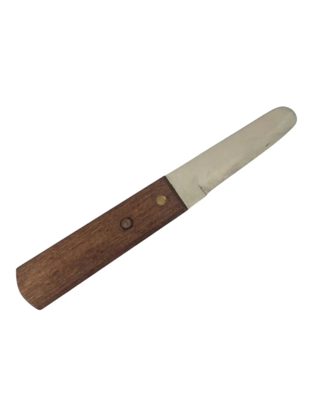 Vintage Stainless Steel Japan Clam Knife W 2 Rivets Wooden Handle 7.5