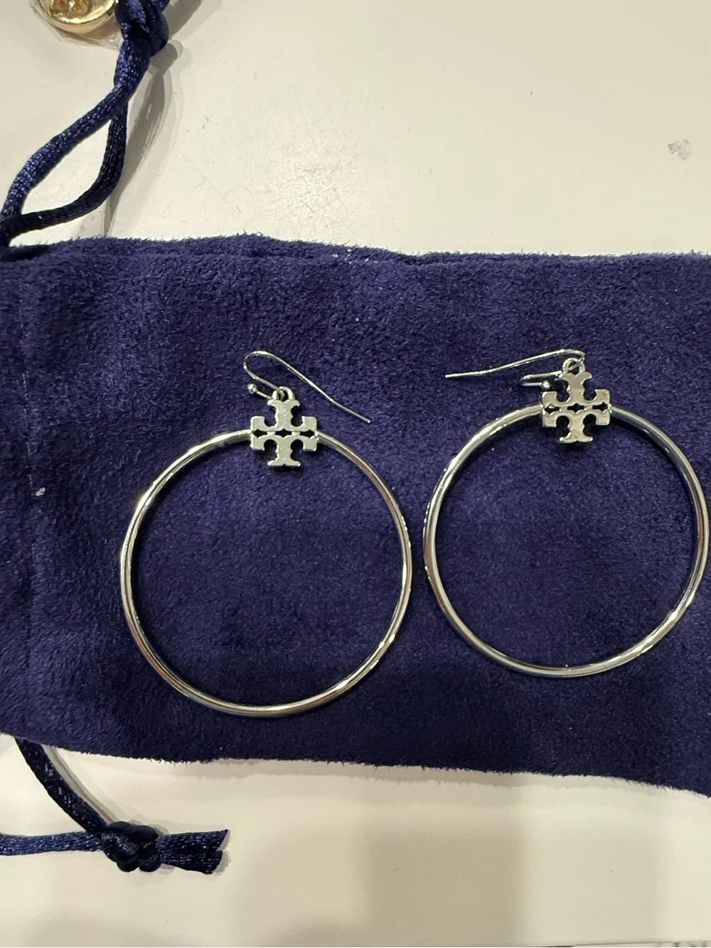 Tory Burch polished silver