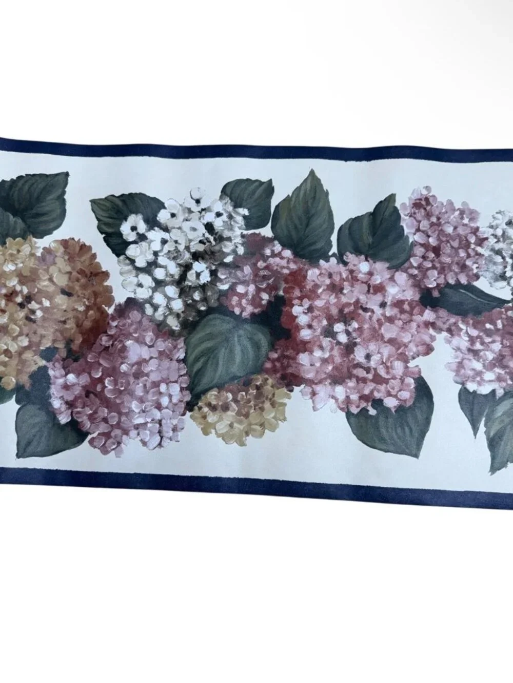 Vintage Wallpaper Border Hydrangea Cottage Core French Sunworthy 3 Rolls New